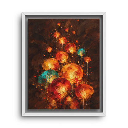 Lanternes du Soir · Framed Canvas