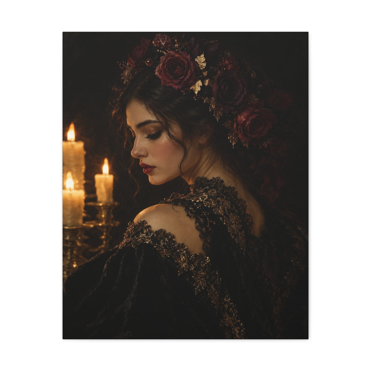 Rosa Notturna · Frameless Canvas