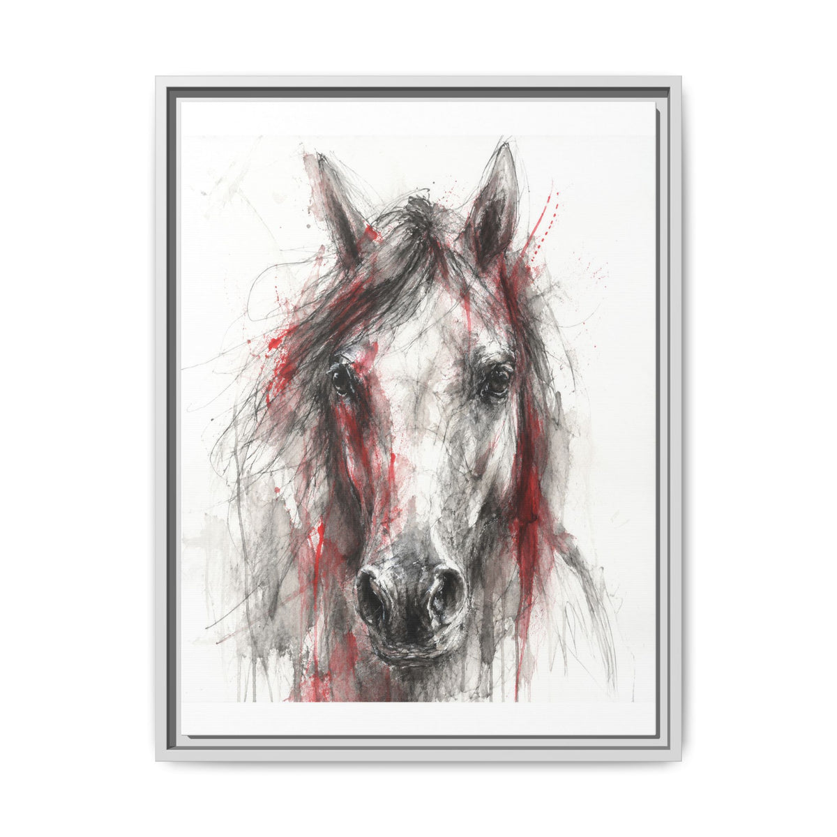 Scarlet Equus · Framed Canvas