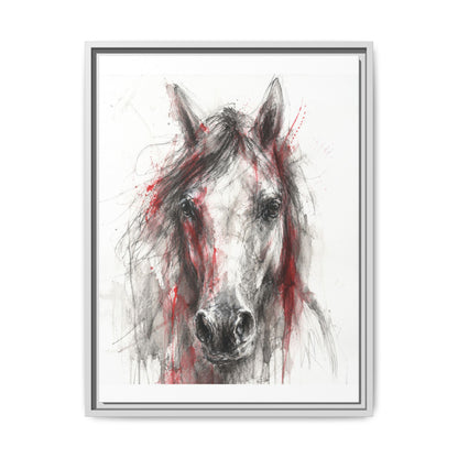 Scarlet Equus · Framed Canvas