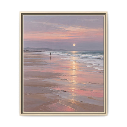 Silver Moon Tide · Framed Canvas
