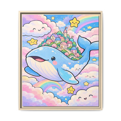 Sweet Dreams Whale · Framed Canvas