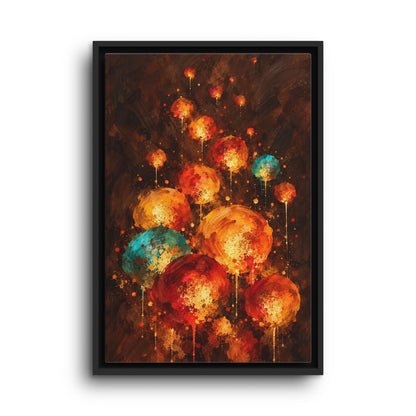 Lanternes du Soir · Framed Canvas