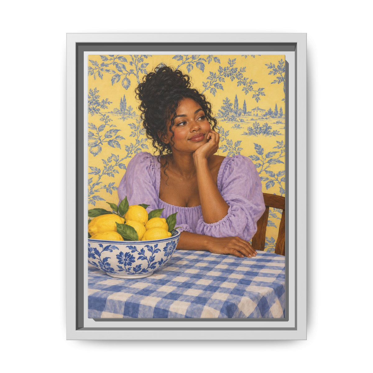 Lemons on the Table · Framed Canvas