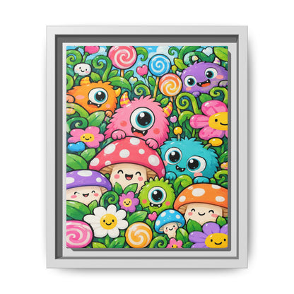 Monster Garden · Framed Canvas
