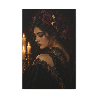 Rosa Notturna · Frameless Canvas
