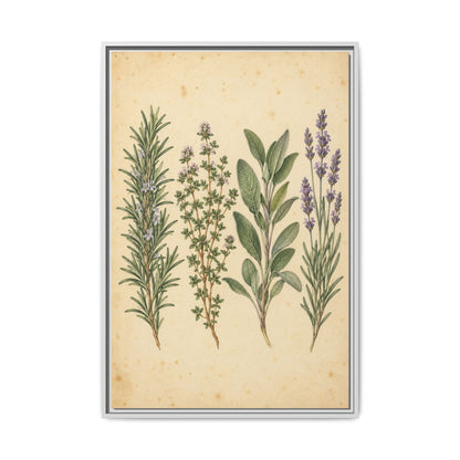 Herb Garden Study · Framed Canvas