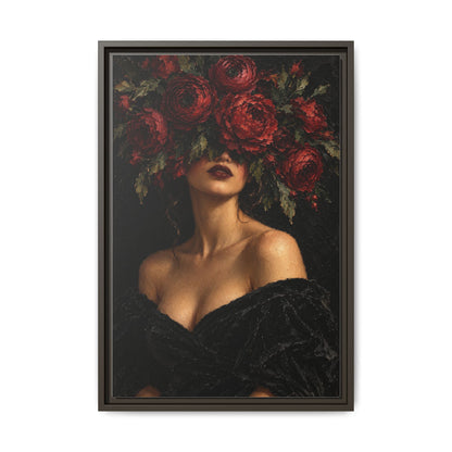 Crimson Reverie · Framed Canvas