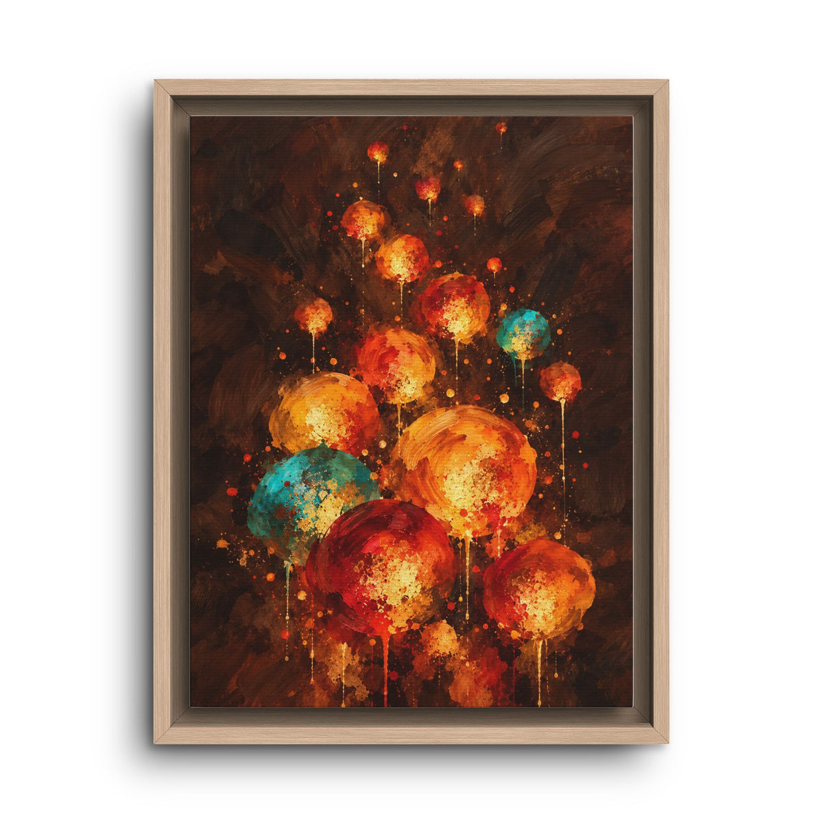 Lanternes du Soir · Framed Canvas