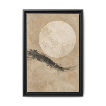 Linen Moon · Framed Canvas