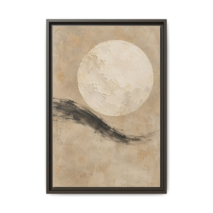 Linen Moon · Framed Canvas