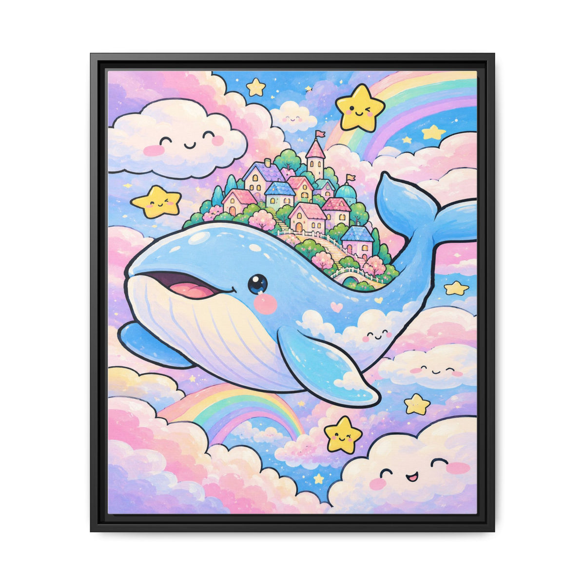 Sweet Dreams Whale · Framed Canvas