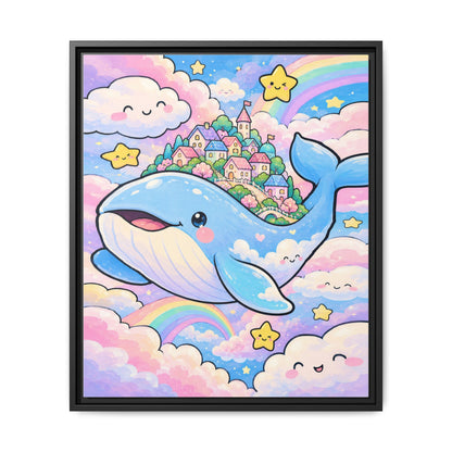 Sweet Dreams Whale · Framed Canvas