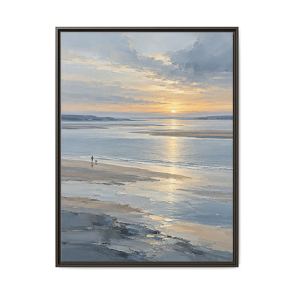 Silver Estuary · Framed Canvas