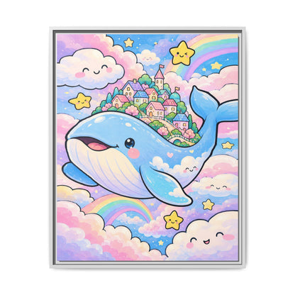 Sweet Dreams Whale · Framed Canvas