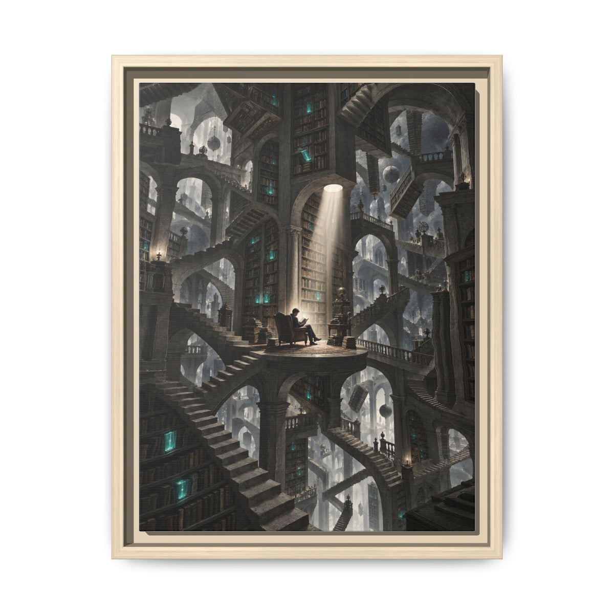 Bibliotheca Infinita · Framed Canvas