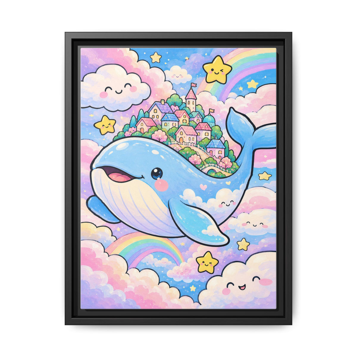 Sweet Dreams Whale · Framed Canvas