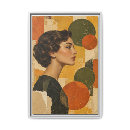 Saffron Thought · Framed Canvas
