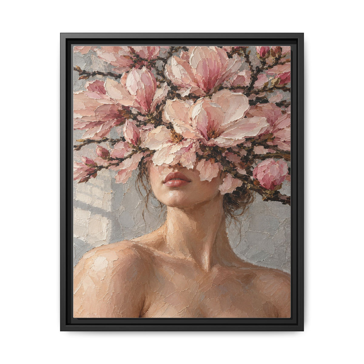 Magnolia Silence · Framed Canvas