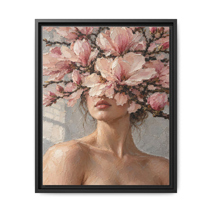 Magnolia Silence · Framed Canvas