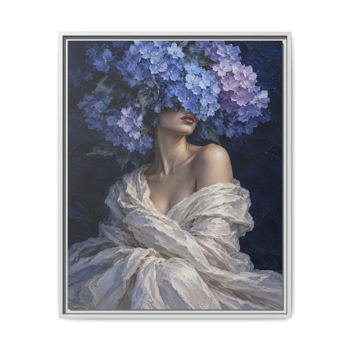 Hydrangea Blue · Framed Canvas
