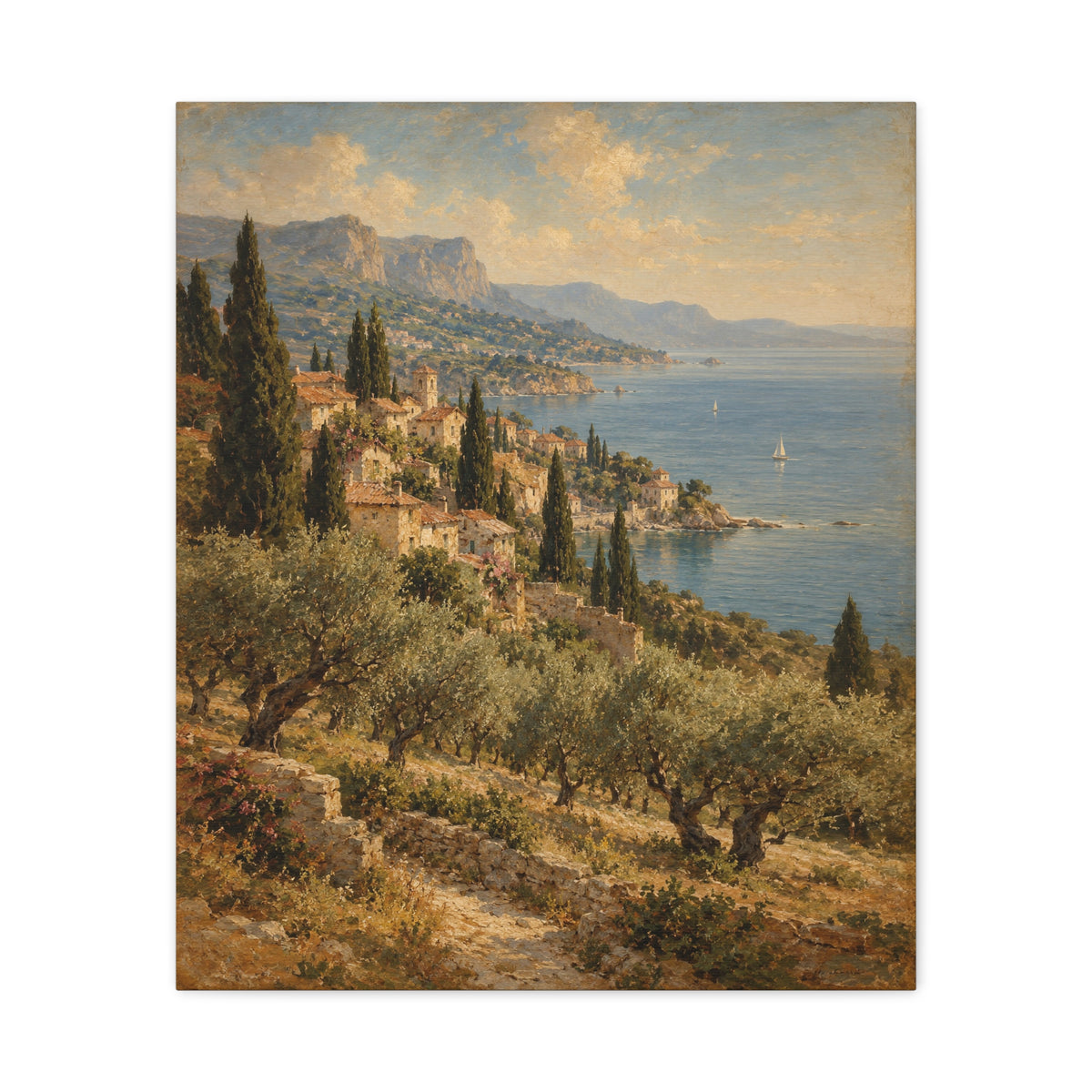 Riviera Afternoon · Frameless Canvas