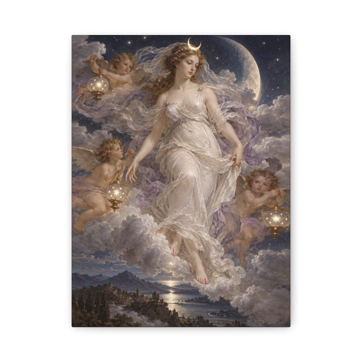 The Descent of Selene · Frameless Canvas