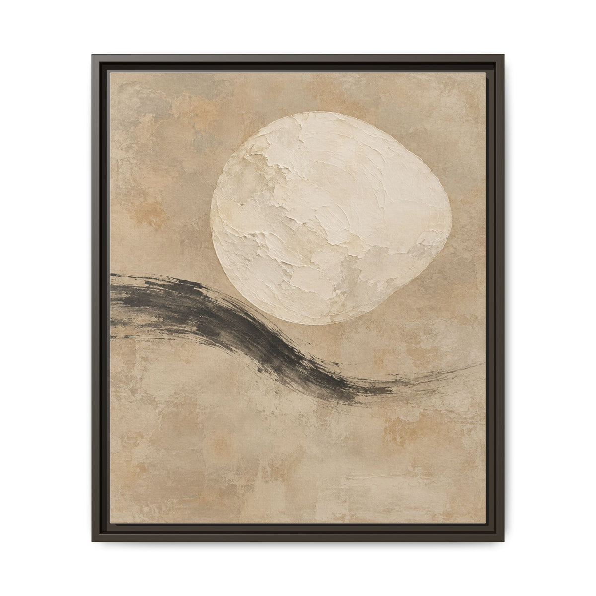 Linen Moon · Framed Canvas