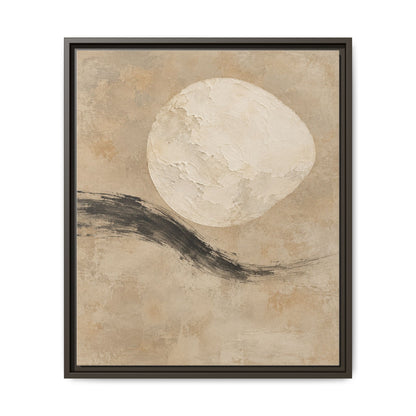 Linen Moon · Framed Canvas