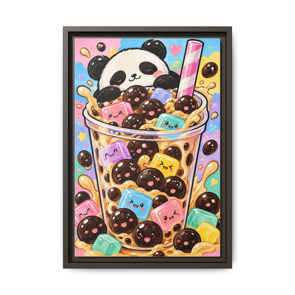 Bubble Tea Buddies · Framed Canvas