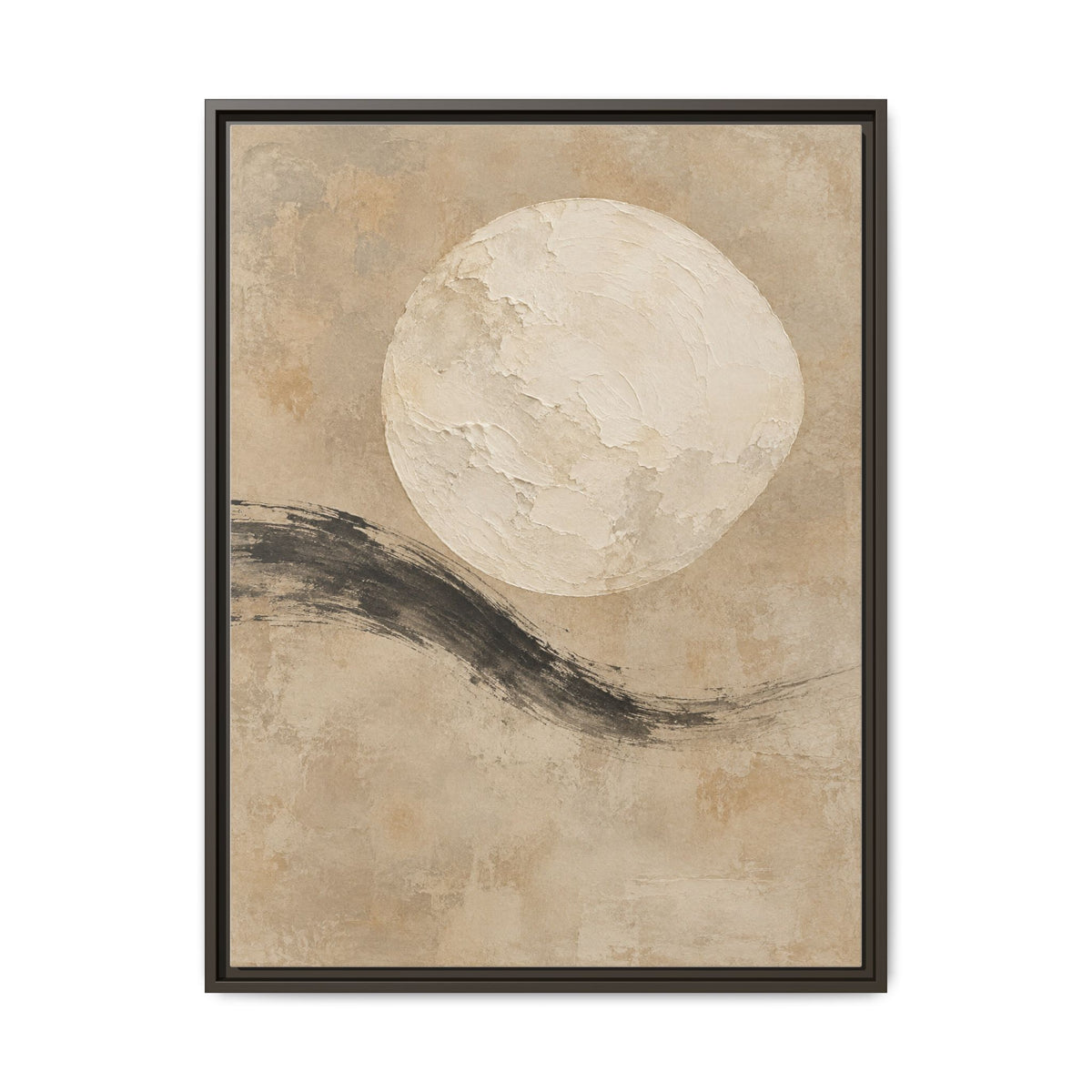 Linen Moon · Framed Canvas