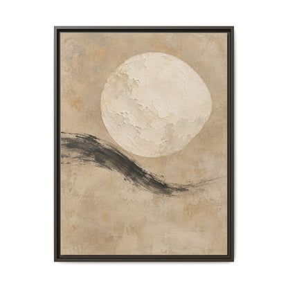 Linen Moon · Framed Canvas