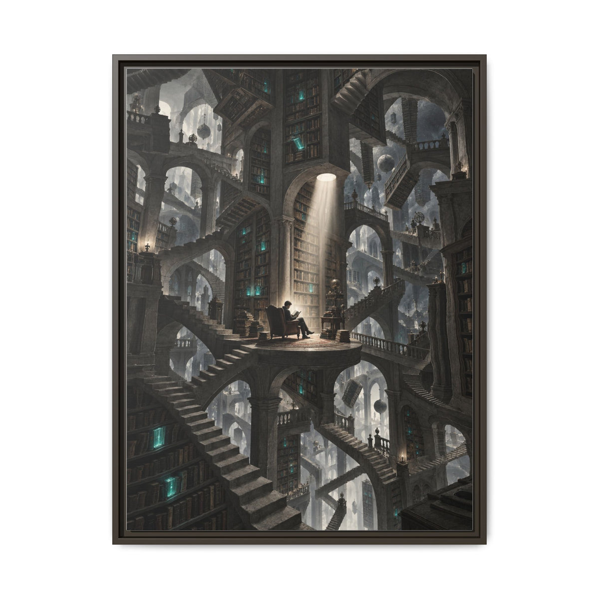 Bibliotheca Infinita · Framed Canvas