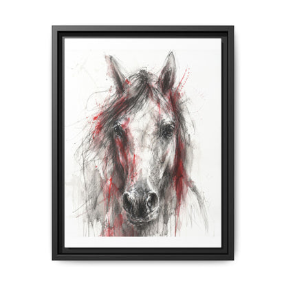 Scarlet Equus · Framed Canvas
