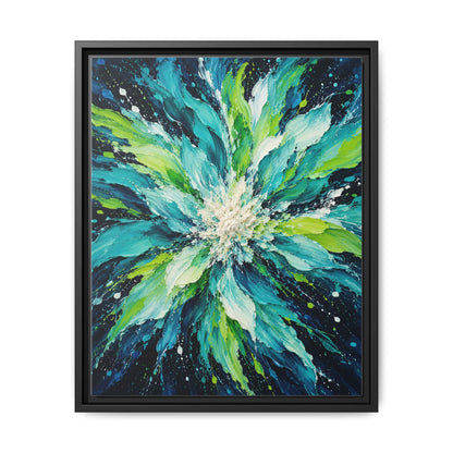 Lagoon Bloom · Framed Canvas