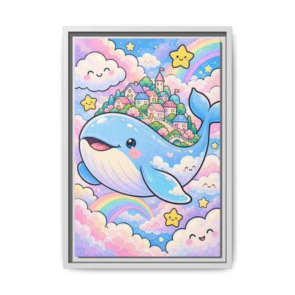 Sweet Dreams Whale · Framed Canvas