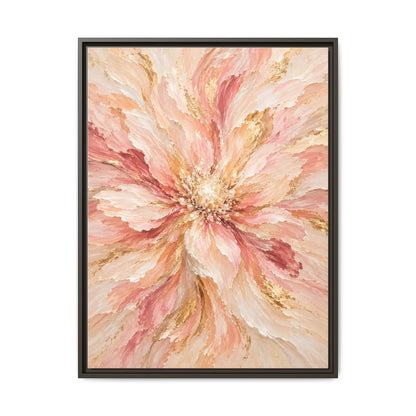 Blush Bloom · Framed Canvas