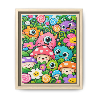 Monster Garden · Framed Canvas