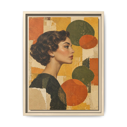 Saffron Thought · Framed Canvas