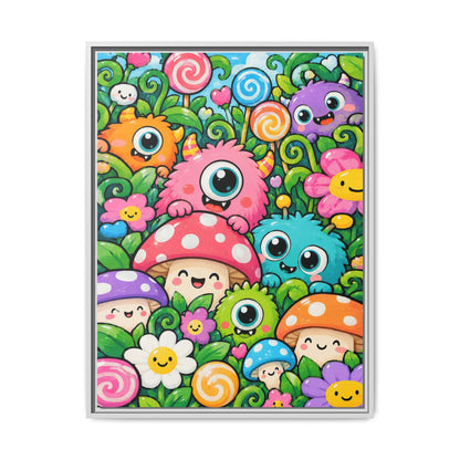 Monster Garden · Framed Canvas