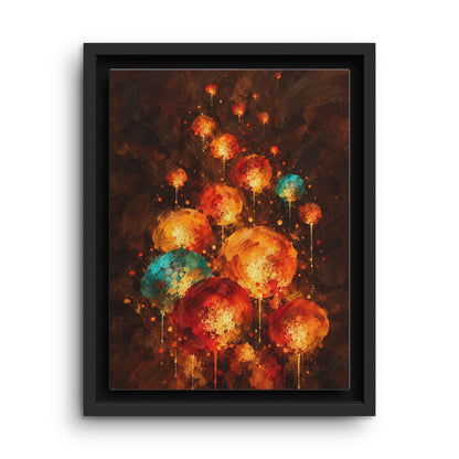 Lanternes du Soir · Framed Canvas
