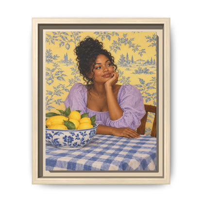 Lemons on the Table · Framed Canvas