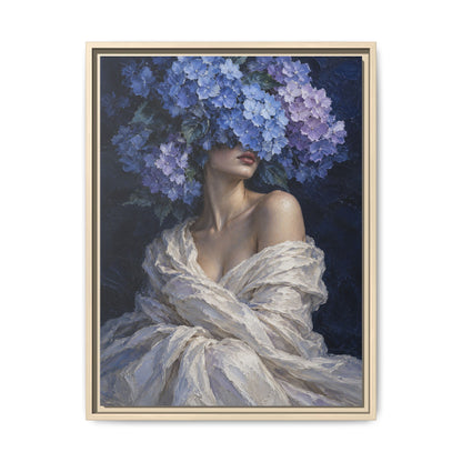Hydrangea Blue · Framed Canvas