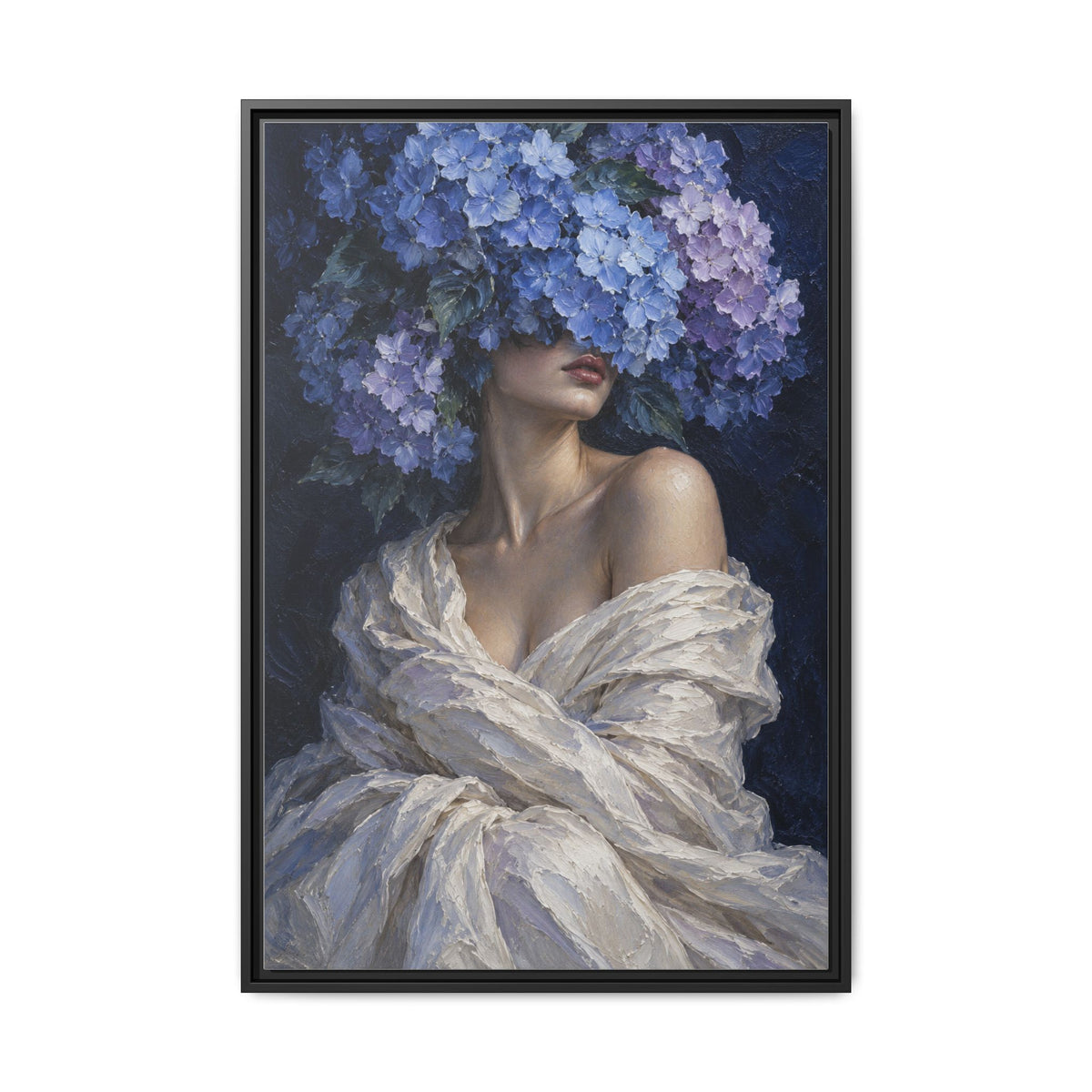 Hydrangea Blue · Framed Canvas