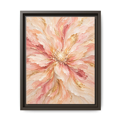 Blush Bloom · Framed Canvas