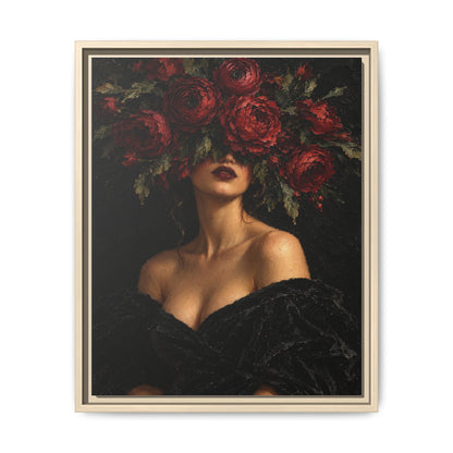 Crimson Reverie · Framed Canvas