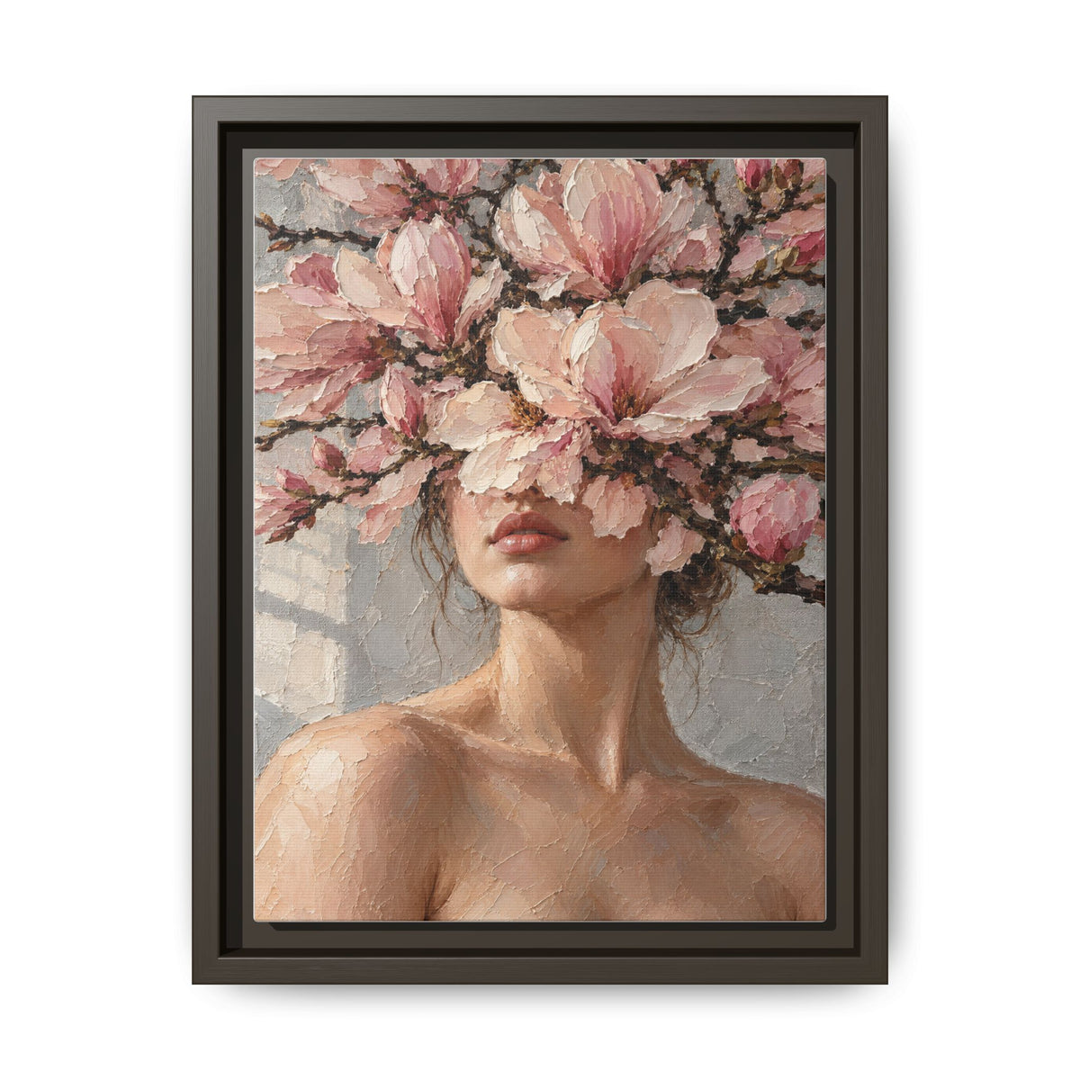 Magnolia Silence · Framed Canvas