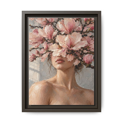 Magnolia Silence · Framed Canvas