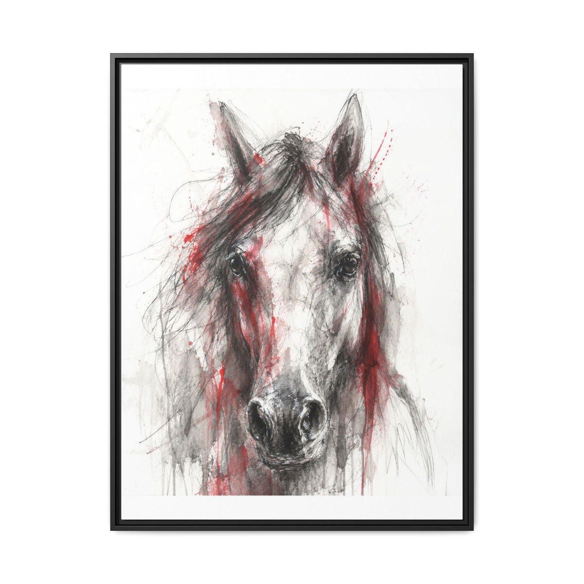 Scarlet Equus · Framed Canvas