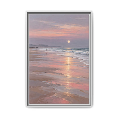 Silver Moon Tide · Framed Canvas